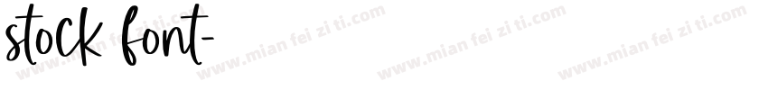 stock font字体转换